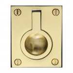 M Marcus Heritage Brass Flush Ring Design Cabinet Pull 50mm 